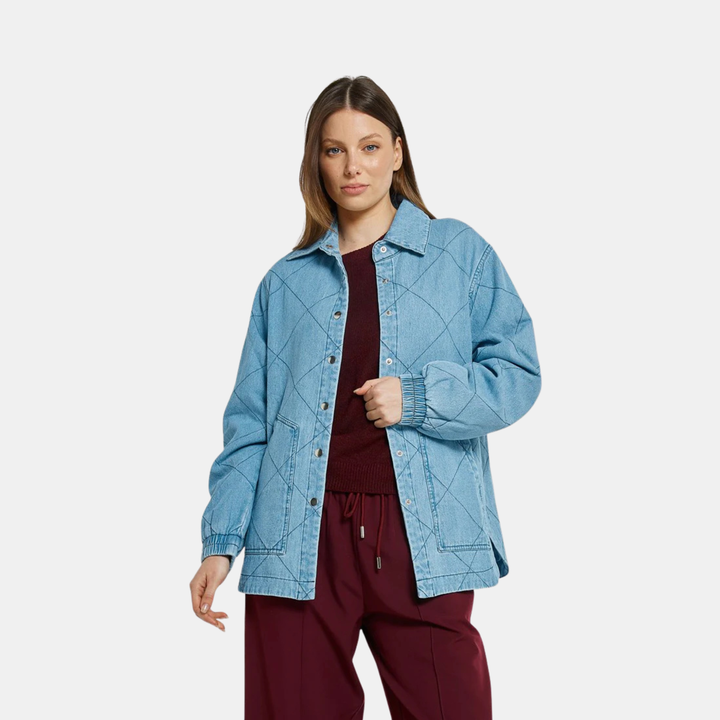 Betty Basics | Quest Quilted Jacket - Blue Denim Wash | Shut the Front Door
