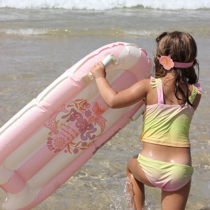 Sunnylife | Kids Surf Mat - Dolphin Surf Co Pink Stripe | Shut the Front Door