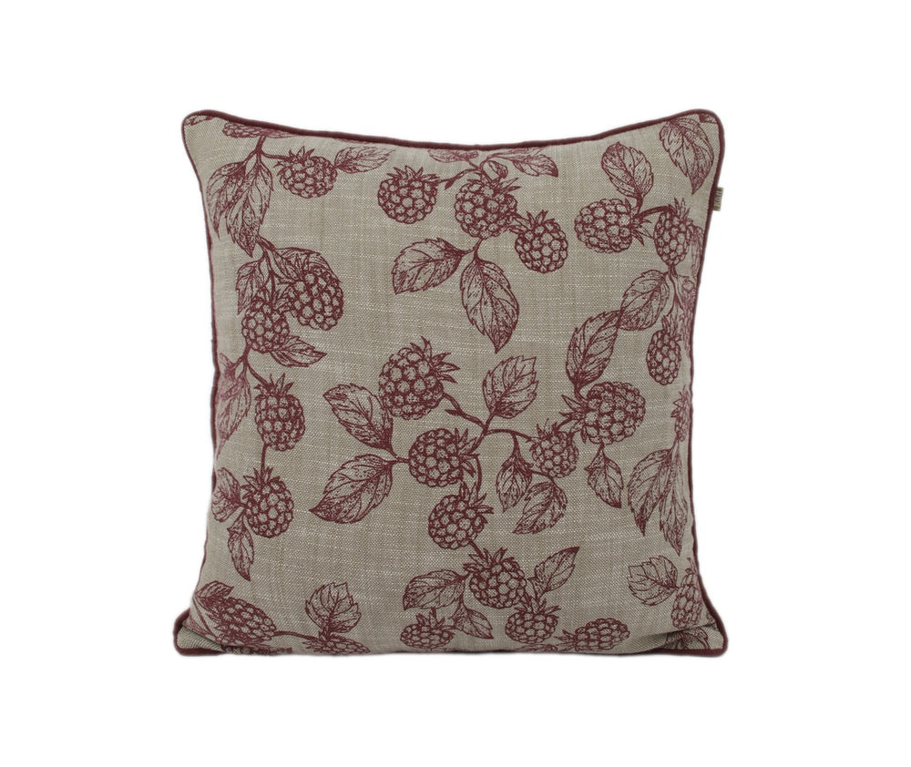 Raine & Humble | Berry Print Cushion - Red | Shut the Front Door