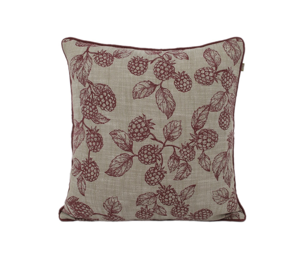 Raine & Humble | Berry Print Cushion - Red | Shut the Front Door