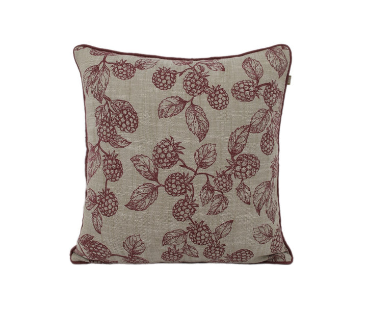 Raine & Humble | Berry Print Cushion - Red | Shut the Front Door