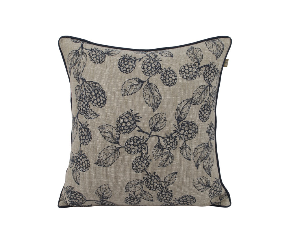 Raine & Humble | Berry Print Cushion - Blue | Shut the Front Door
