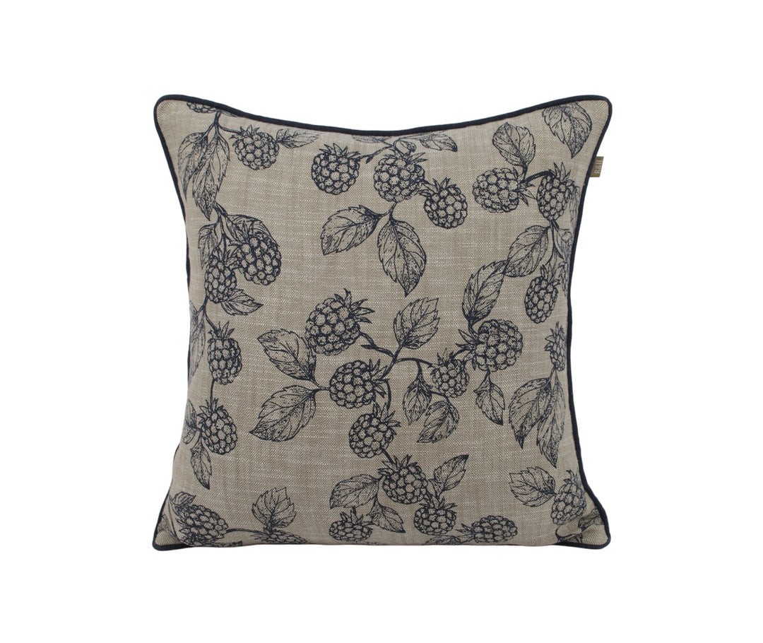 Raine & Humble | Berry Print Cushion - Blue | Shut the Front Door