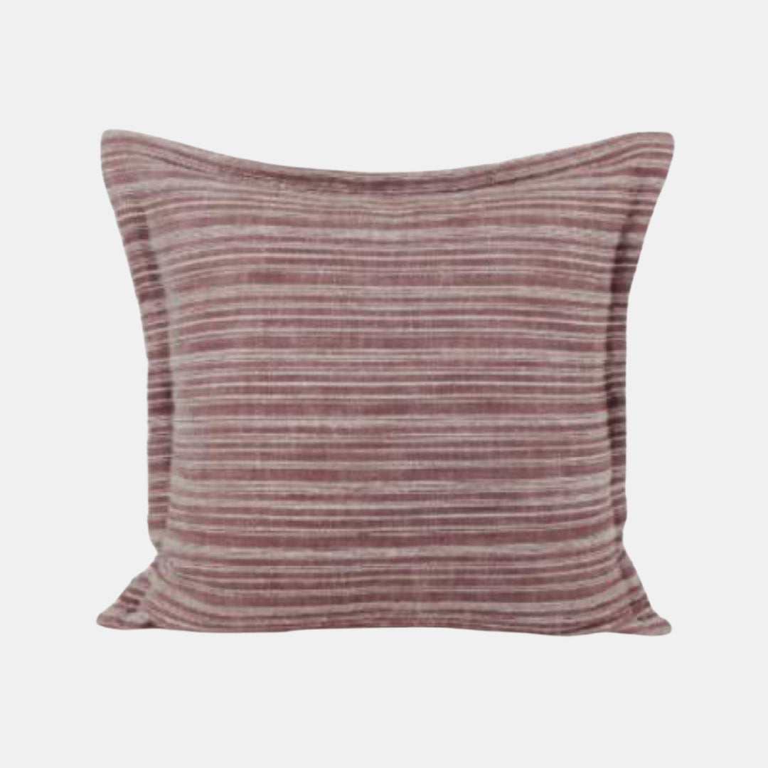 Raine & Humble | Berry Fancy Stripe Cushion - Red | Shut the Front Door