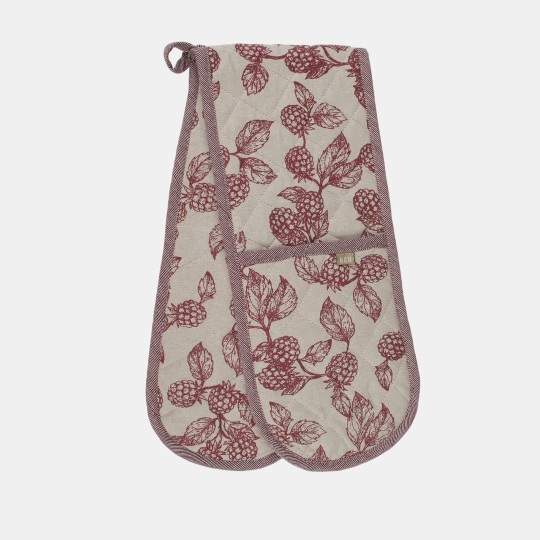 Raine & Humble | Berry Double Oven Glove - Red | Shut the Front Door