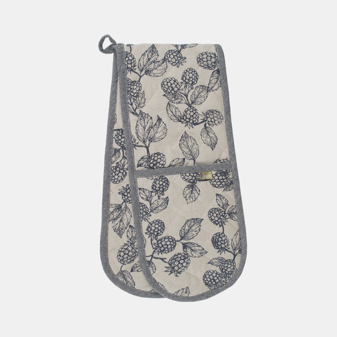 Raine & Humble | Berry Double Oven Glove - Blue | Shut the Front Door
