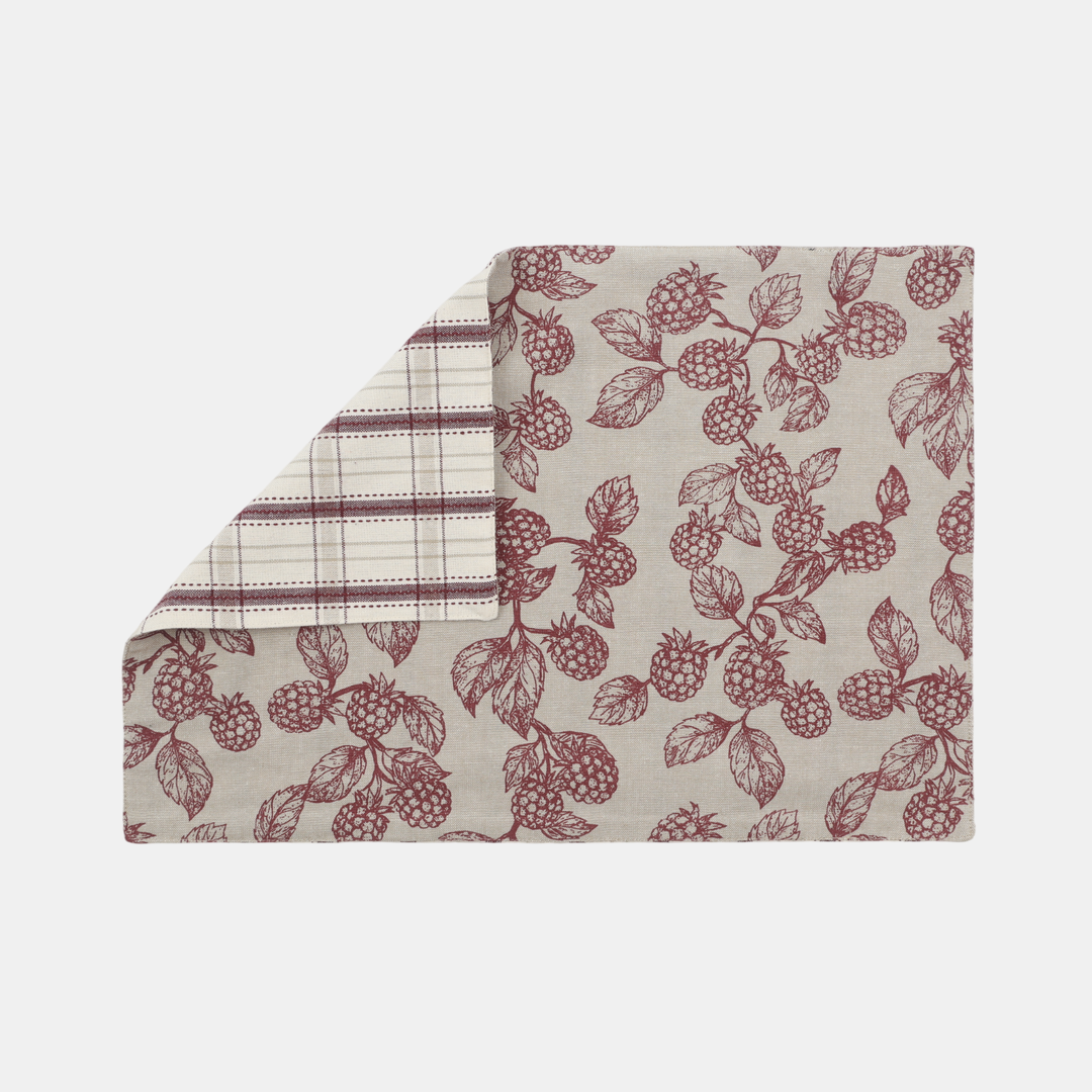 Raine & Humble | Berry Reversable Placemat - Red S4 | Shut the Front Door
