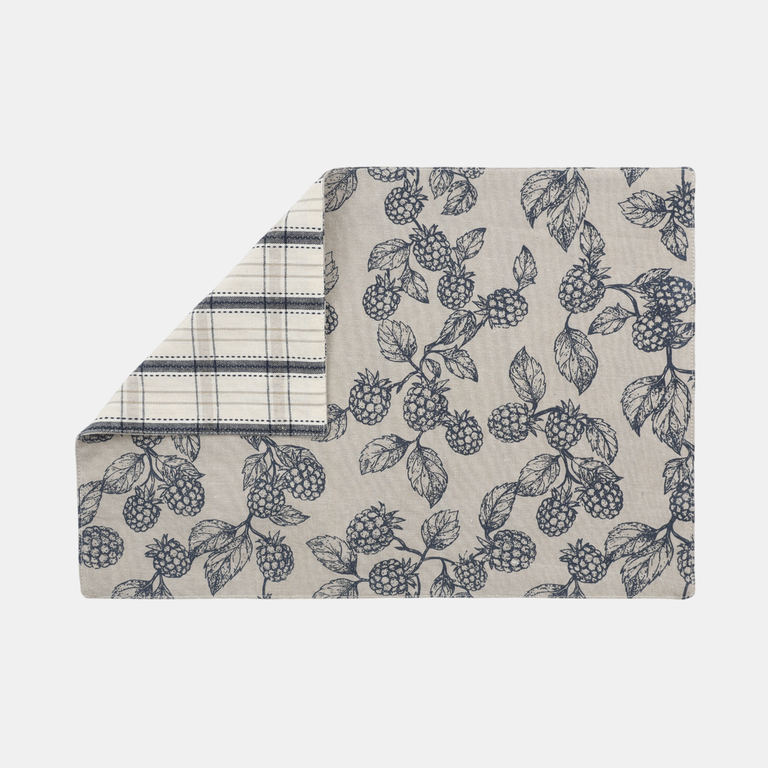 Raine & Humble | Berry Reversable Placemat - Blue S4 | Shut the Front Door