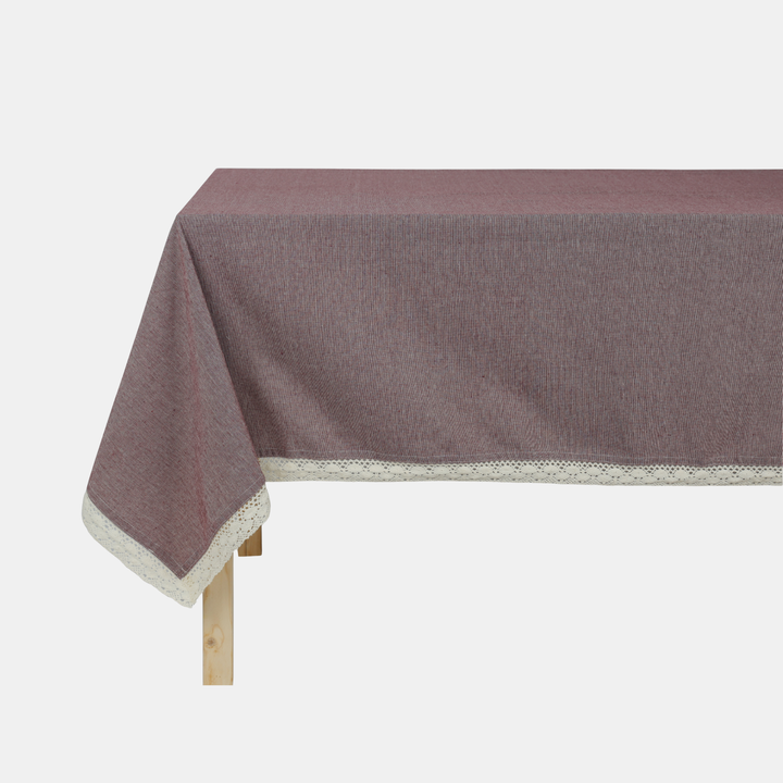 Raine & Humble | Berry Thin Stripe Tablecloth - Red | Shut the Front Door