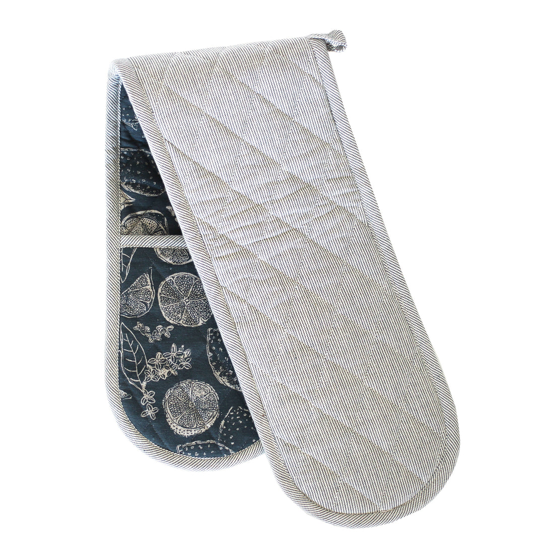 Raine & Humble | Lemon Marmalade Double Oven Glove - Dark Slate | Shut the Front Door