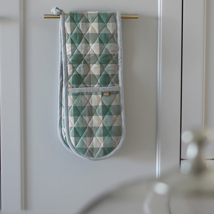 Raine & Humble | Double Check Double Oven Glove - Aqua Storm | Shut the Front Door