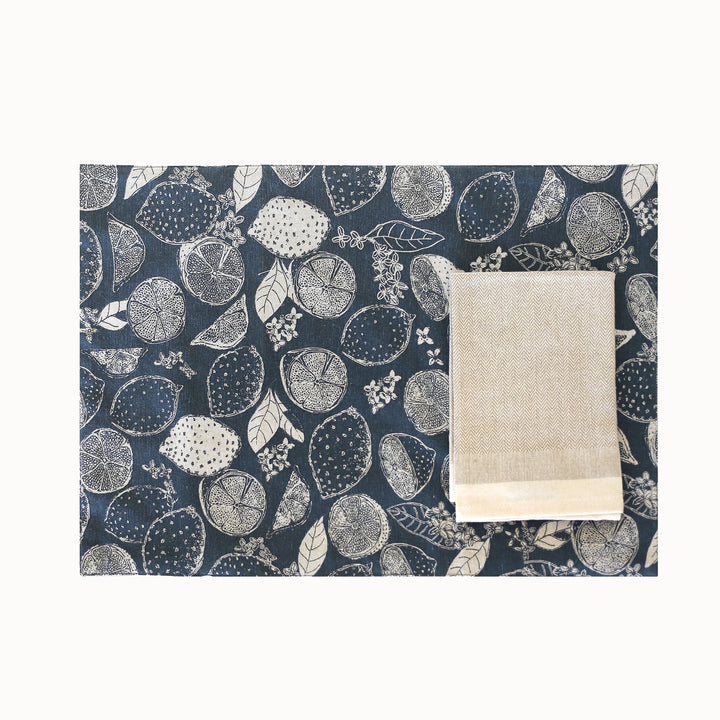 Raine & Humble | Lemon Marmalade Placemat S/4 - Dark Slate | Shut the Front Door