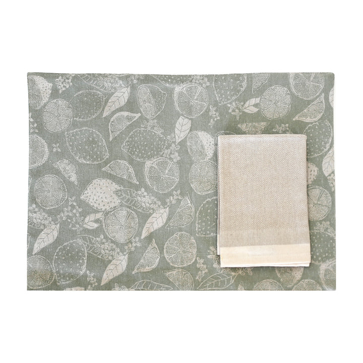 Raine & Humble | Lemon Marmalade Placemat S/4 - Sage | Shut the Front Door