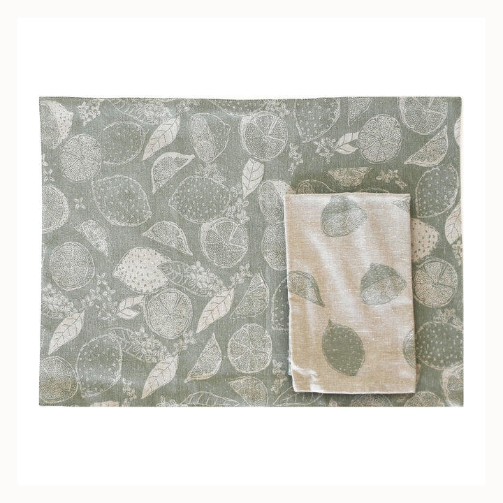 Raine & Humble | Lemon Marmalade Placemat S/4 - Sage | Shut the Front Door