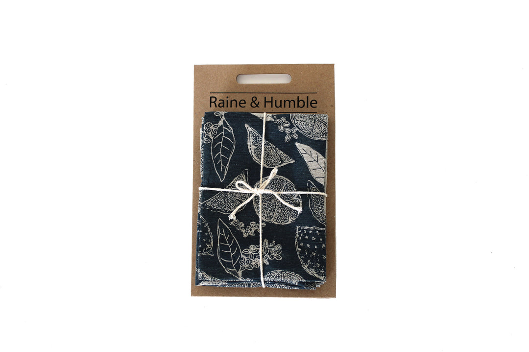 Raine & Humble | Lemon Marmalade Tea Towel - Dark Slate | Shut the Front Door