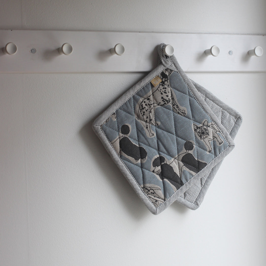 Raine & Humble | Woof Pot Holder - Blue Haze | Shut the Front Door