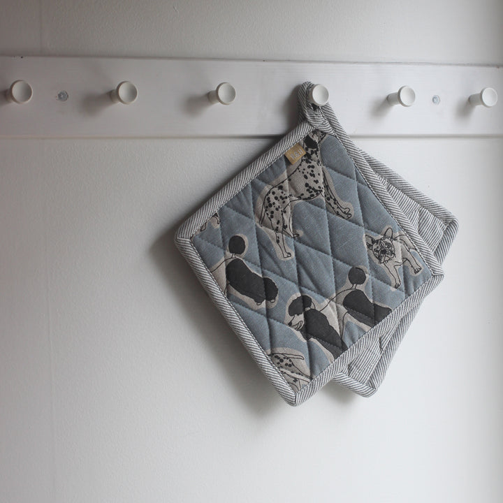 Raine & Humble | Woof Pot Holder - Blue Haze | Shut the Front Door