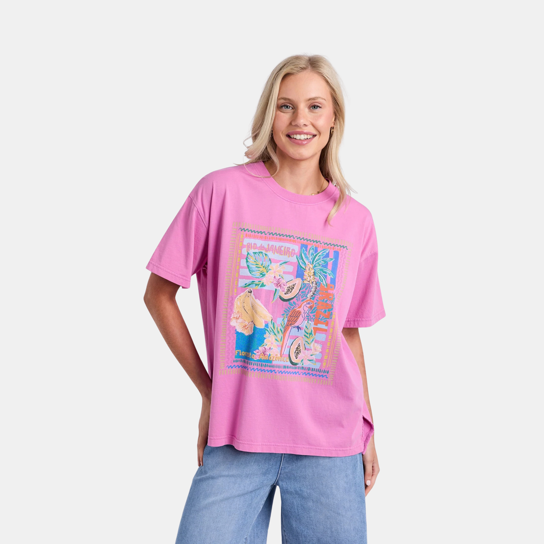 Elm Knitwear | Rio Rio Tee - Magenta | Shut the Front Door