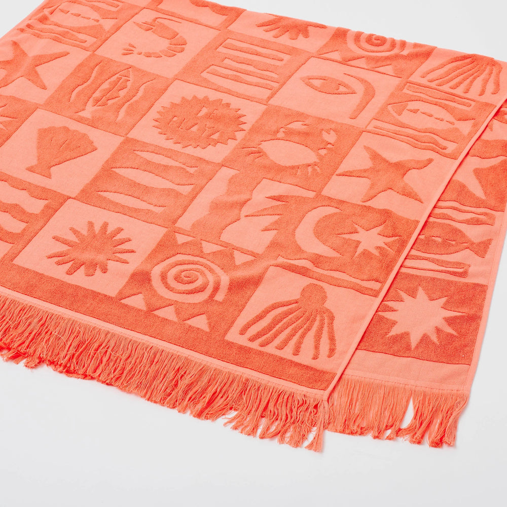 Sunnylife | Luxe Towel - De Playa Coral | Shut the Front Door