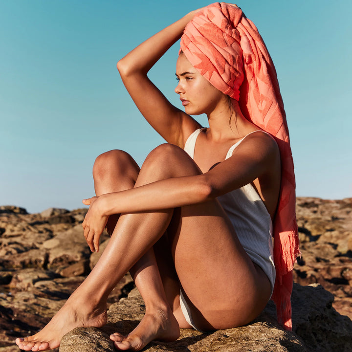 Sunnylife | Luxe Towel - De Playa Coral | Shut the Front Door