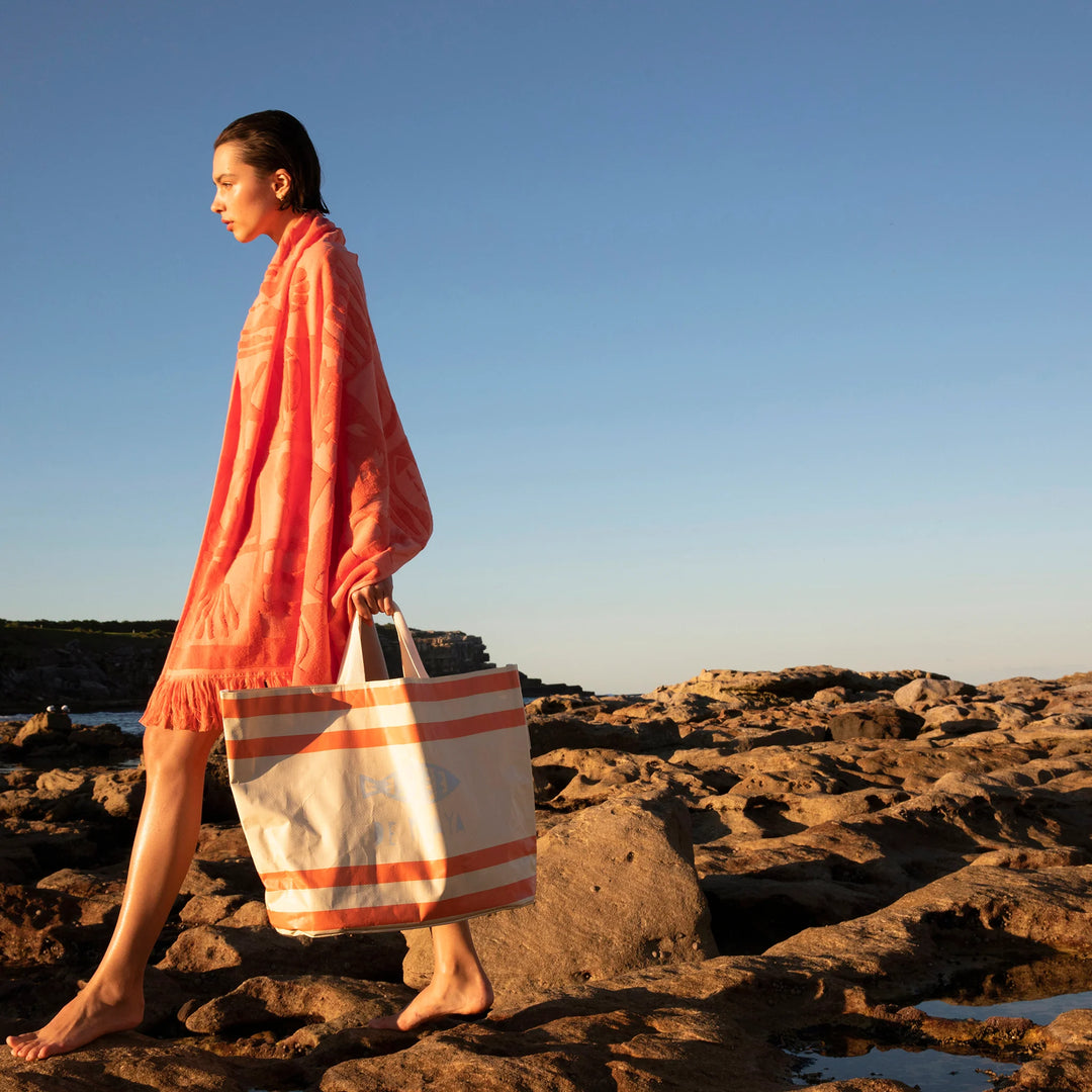 Sunnylife | Luxe Towel - De Playa Coral | Shut the Front Door