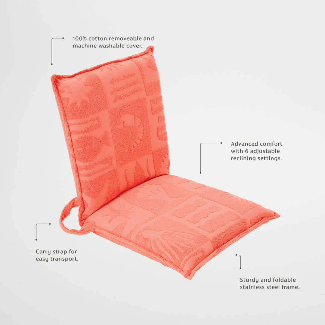 Sunnylife | Terry Folding Seat - De Playa Coral | Shut the Front Door
