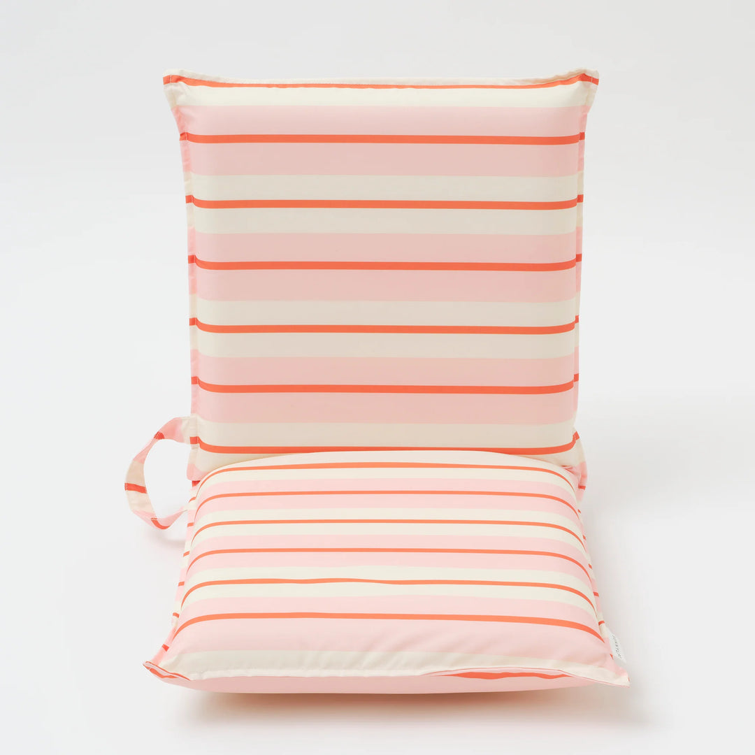 Sunnylife | Folding Seat Summer Stripe Strawberry Sorbet | Shut the Front Door