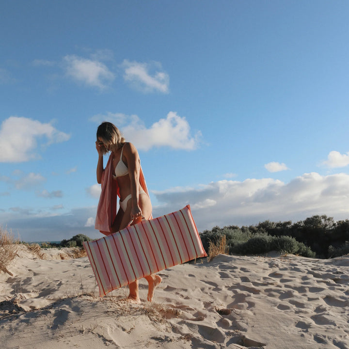 Sunnylife | Folding Seat Summer Stripe Strawberry Sorbet | Shut the Front Door