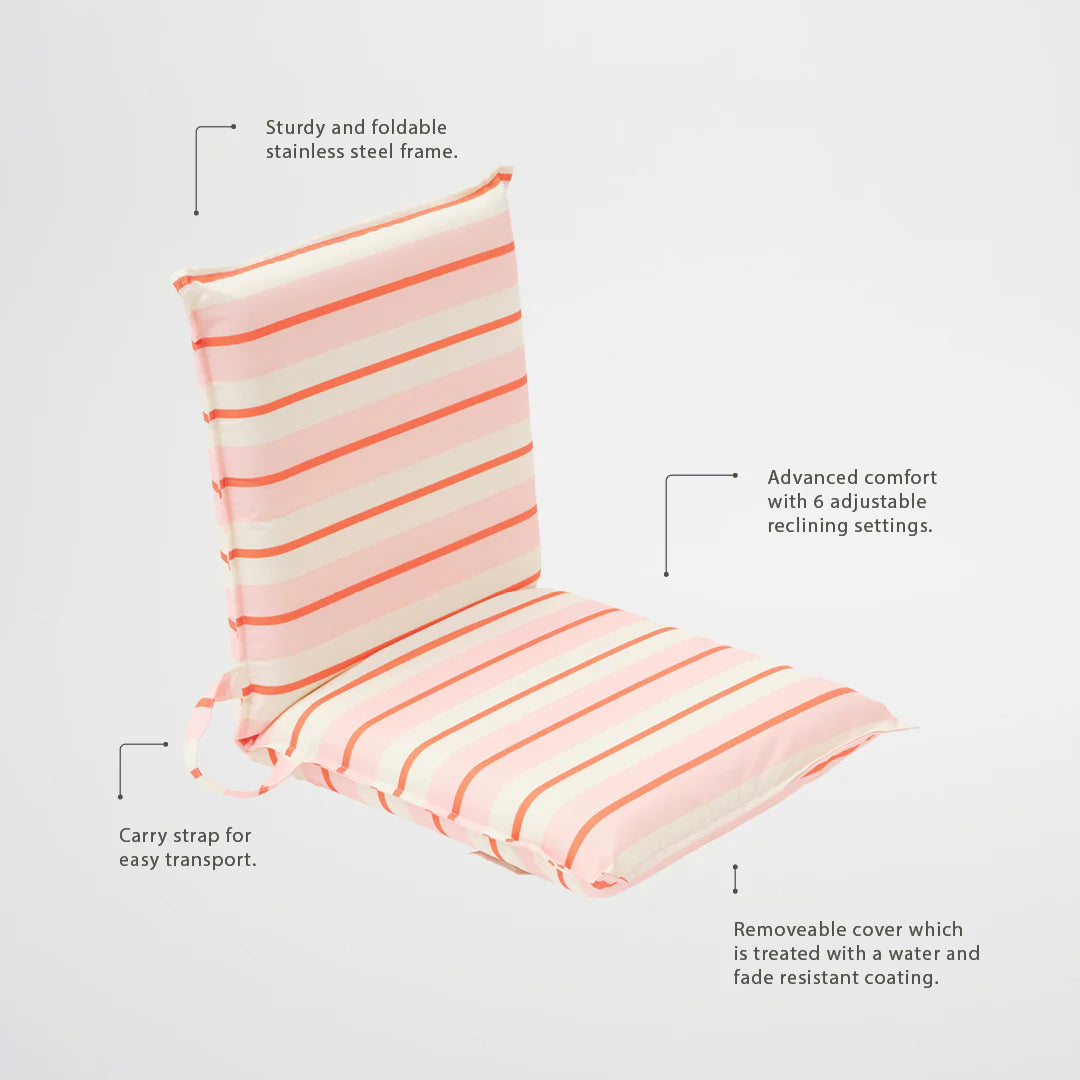 Sunnylife | Folding Seat Summer Stripe Strawberry Sorbet | Shut the Front Door