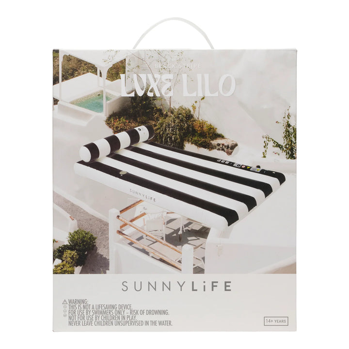 Sunnylife | Luxe Lilo - Black Stripe | Shut the Front Door