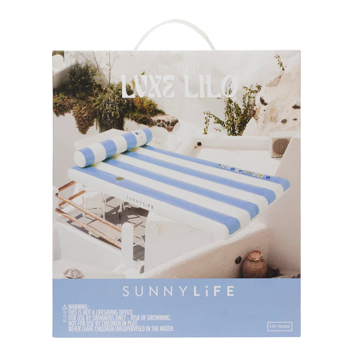 Sunnylife | Luxe Lilo - Blue Stripe | Shut the Front Door