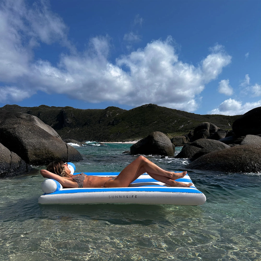 Sunnylife | Luxe Lilo - Blue Stripe | Shut the Front Door