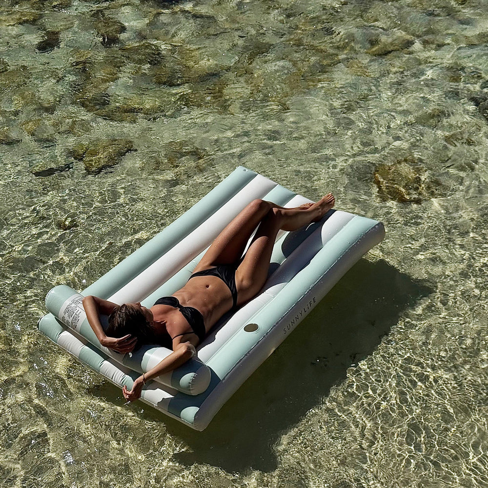 Sunnylife | Luxe Lilo - Green Stripe | Shut the Front Door