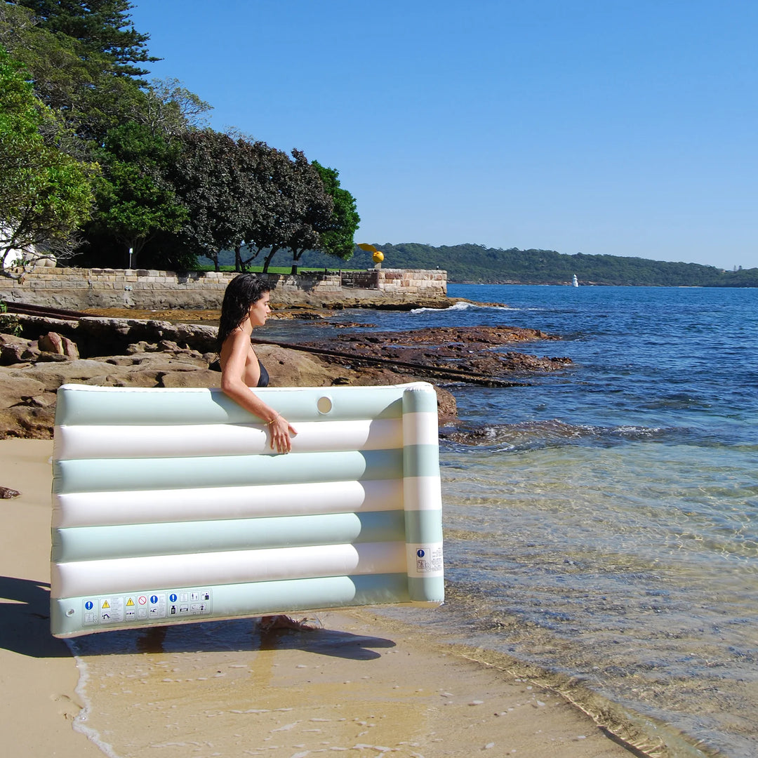 Sunnylife | Luxe Lilo - Green Stripe | Shut the Front Door