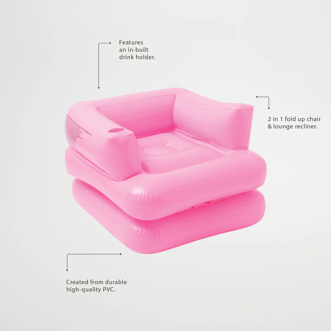 Sunnylife | Inflatable Lilo Chair - Neon Pink | Shut the Front Door