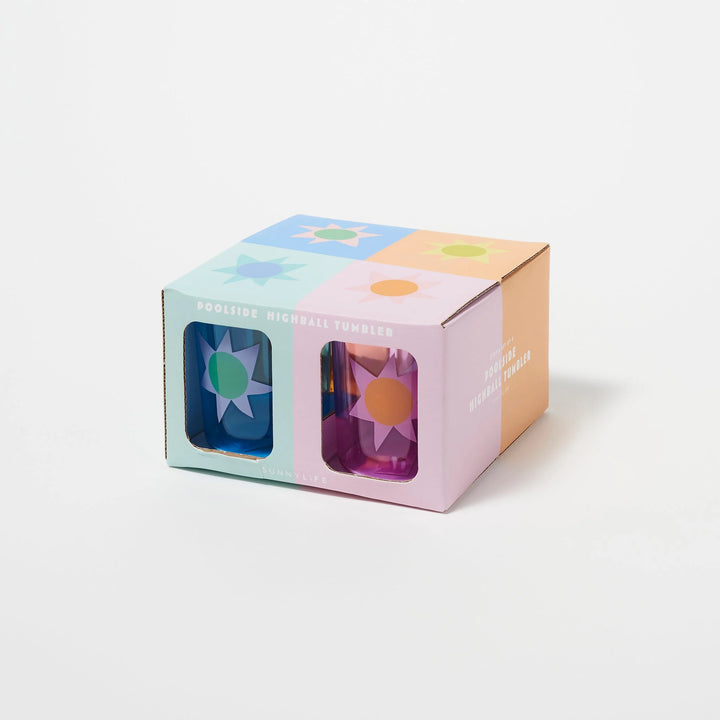Sunnylife | Poolside Highball Tumbler - Utopia Multi (S4) | Shut the Front Door