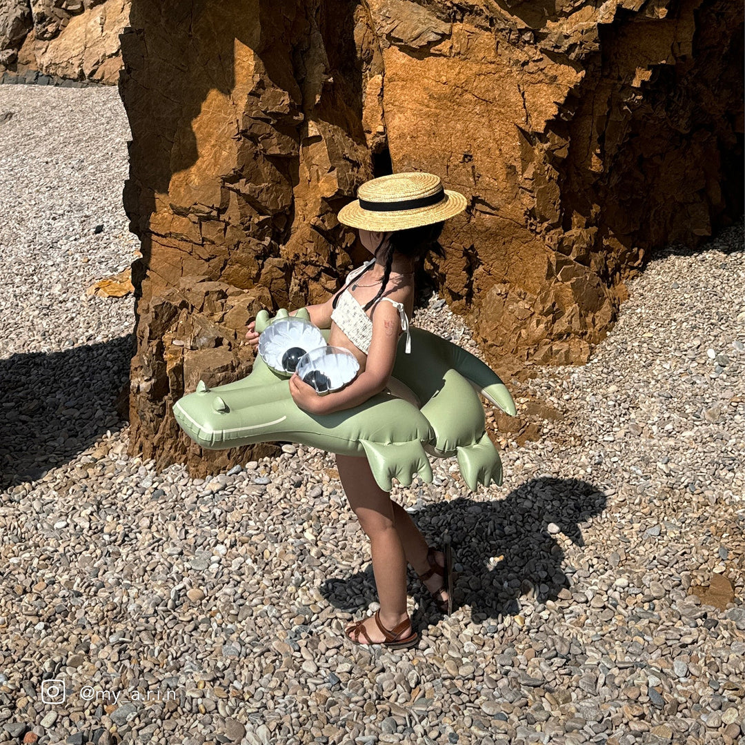 Sunnylife | Kids Tube Pool Ring - Cookie the Croc Khaki | Shut the Front Door