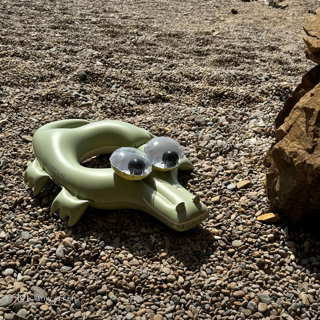 Sunnylife | Kids Tube Pool Ring - Cookie the Croc Khaki | Shut the Front Door