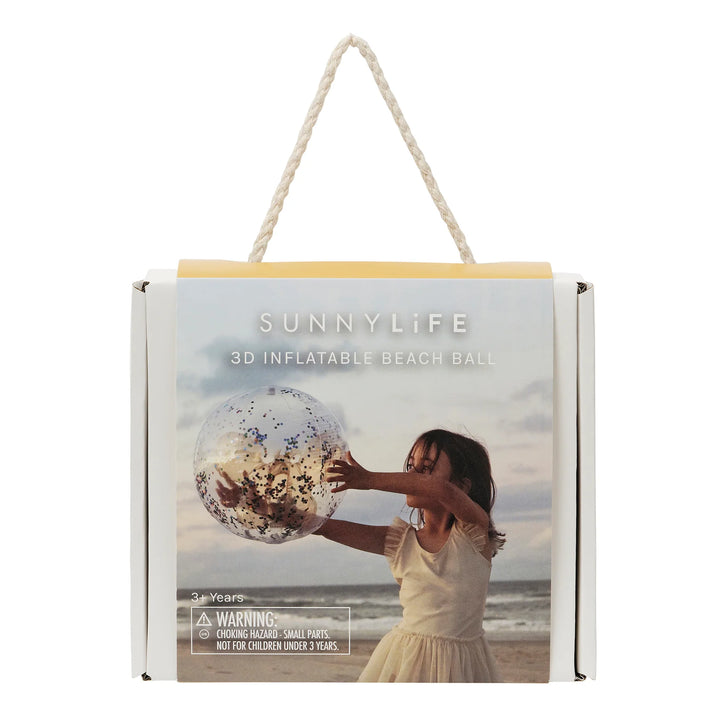 Sunnylife | 3D Inflatable Beach Ball - Cotton Candy Glitter | Shut the Front Door