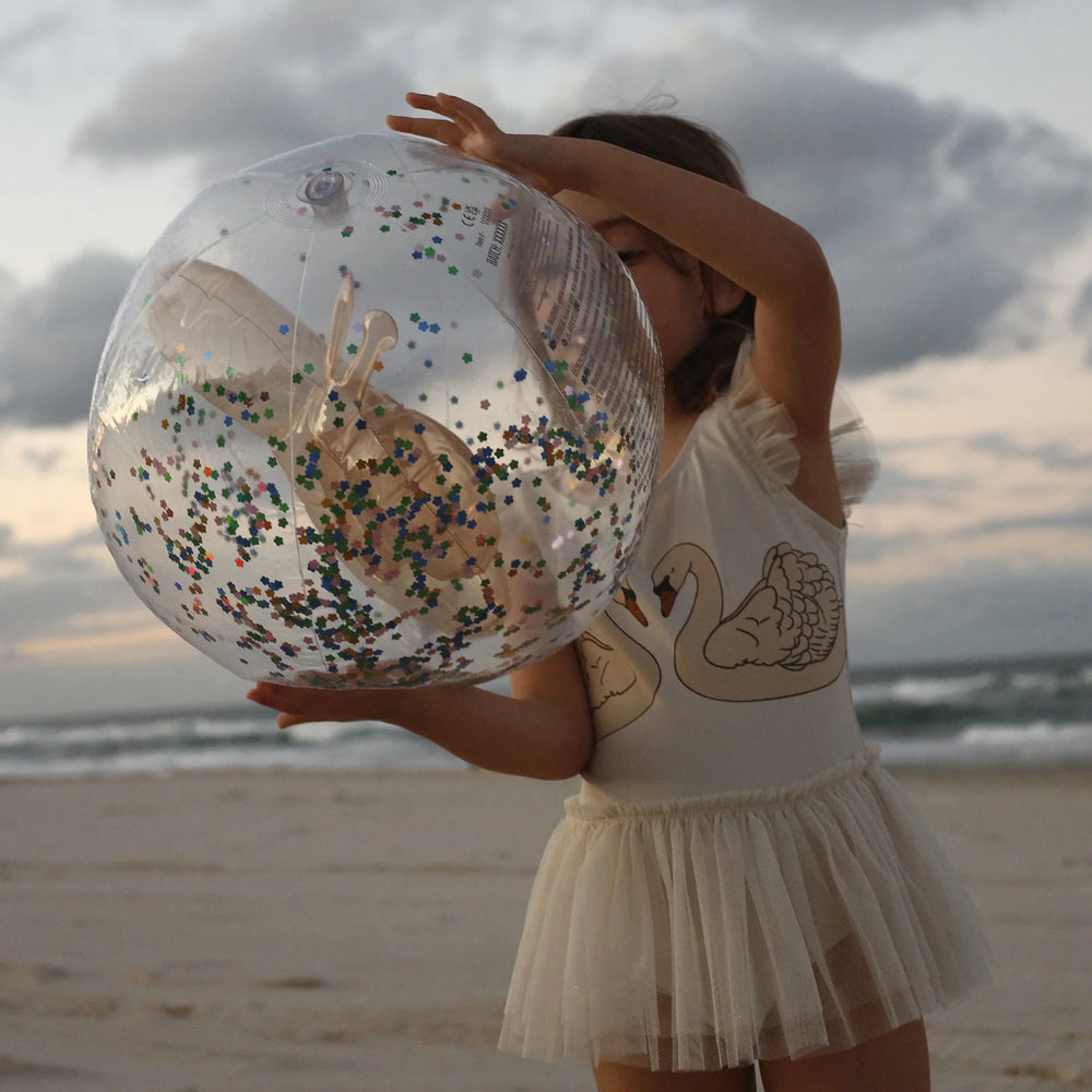 Sunnylife | 3D Inflatable Beach Ball - Cotton Candy Glitter | Shut the Front Door