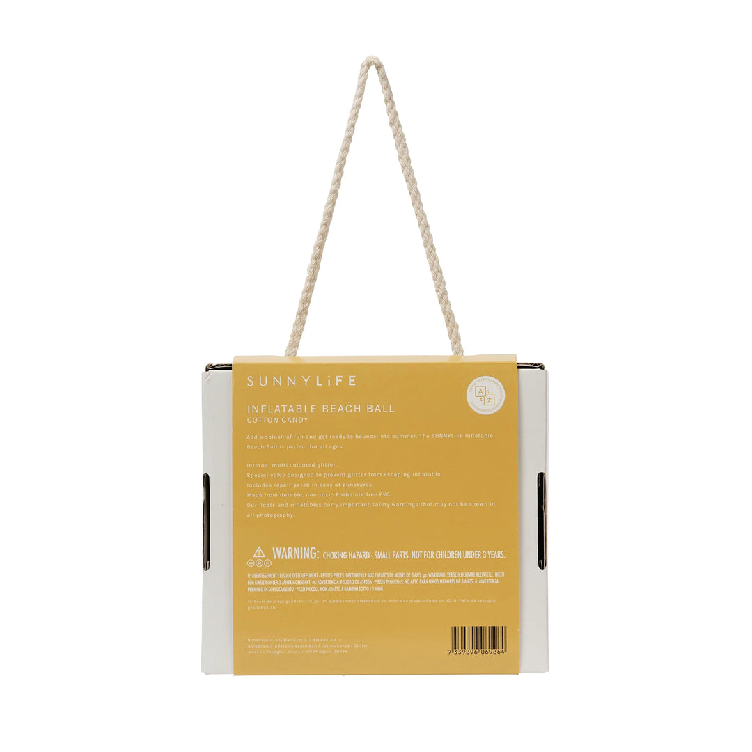 Sunnylife | Inflatable Beach Ball - Cotton Candy Glitter | Shut the Front Door
