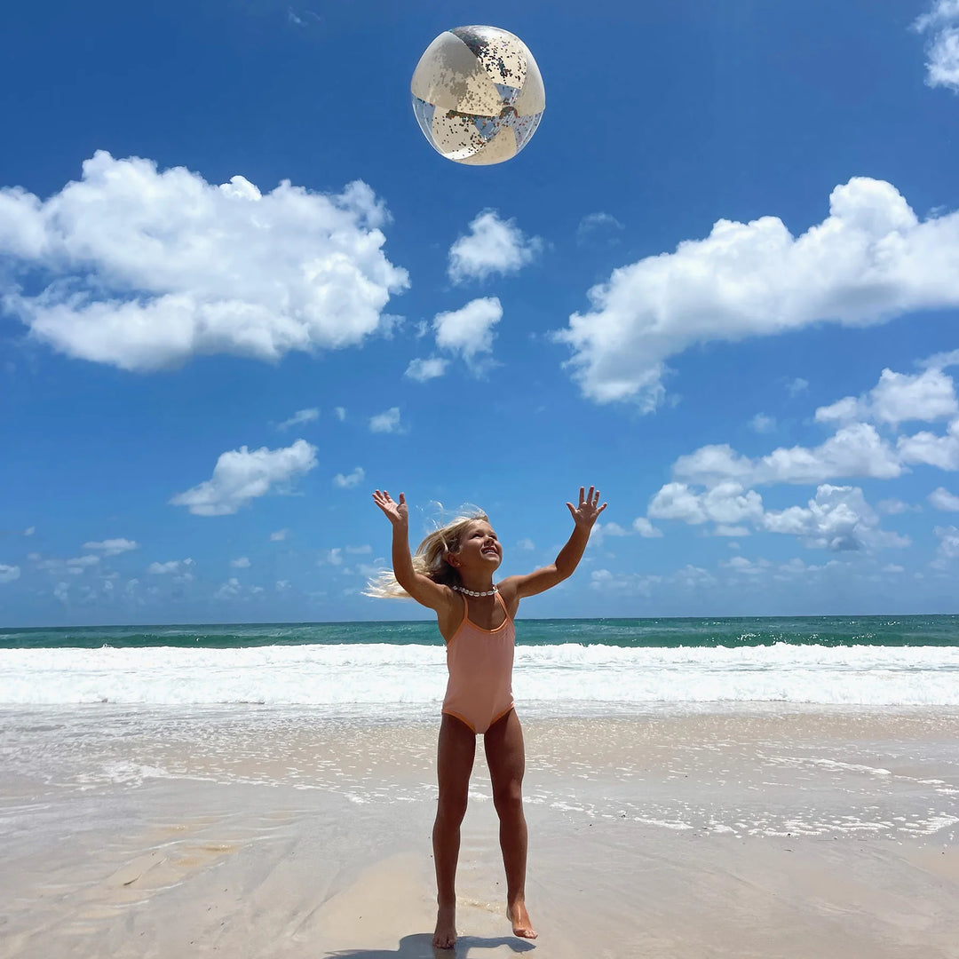 Sunnylife | Inflatable Beach Ball - Cotton Candy Glitter | Shut the Front Door
