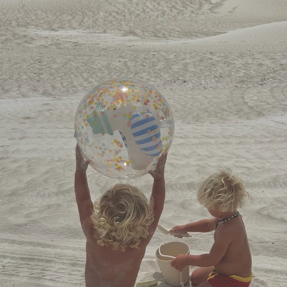 Sunnylife | 3D Inflatable Beach Ball - Sammy the Seagull Blue Stripe | Shut the Front Door
