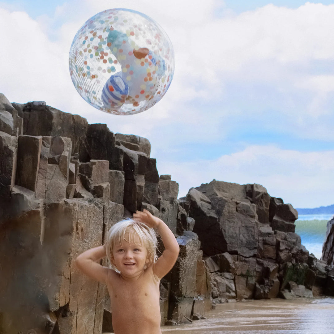 Sunnylife | 3D Inflatable Beach Ball - Sammy the Seagull Blue Stripe | Shut the Front Door