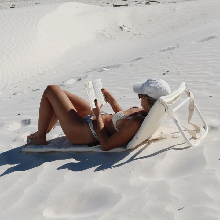 Sunnylife | Reclining Beach Chair - Casa Cream | Shut the Front Door