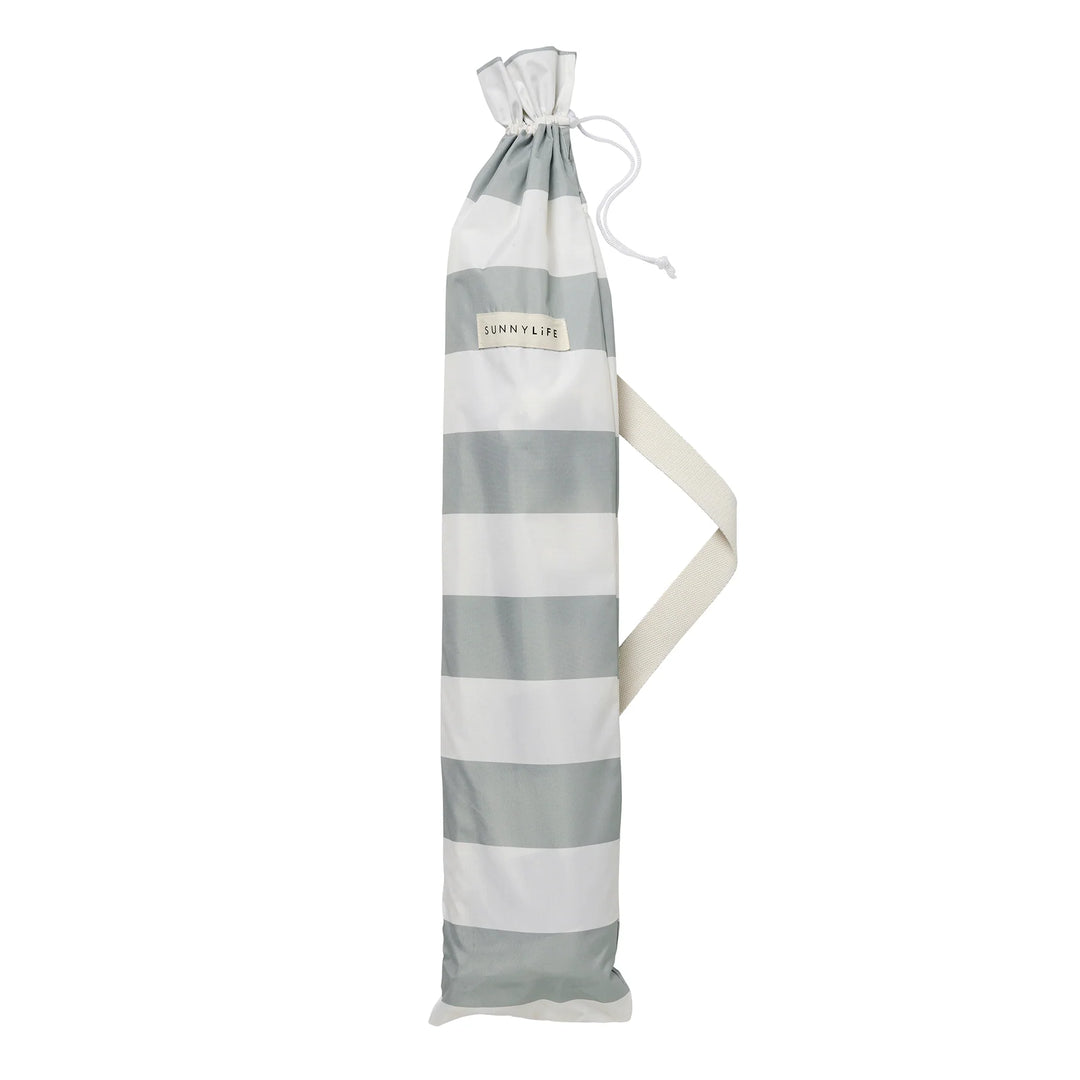 Sunnylife | Compact Beach Umbrella - Sea Sage Stripe | Shut the Front Door