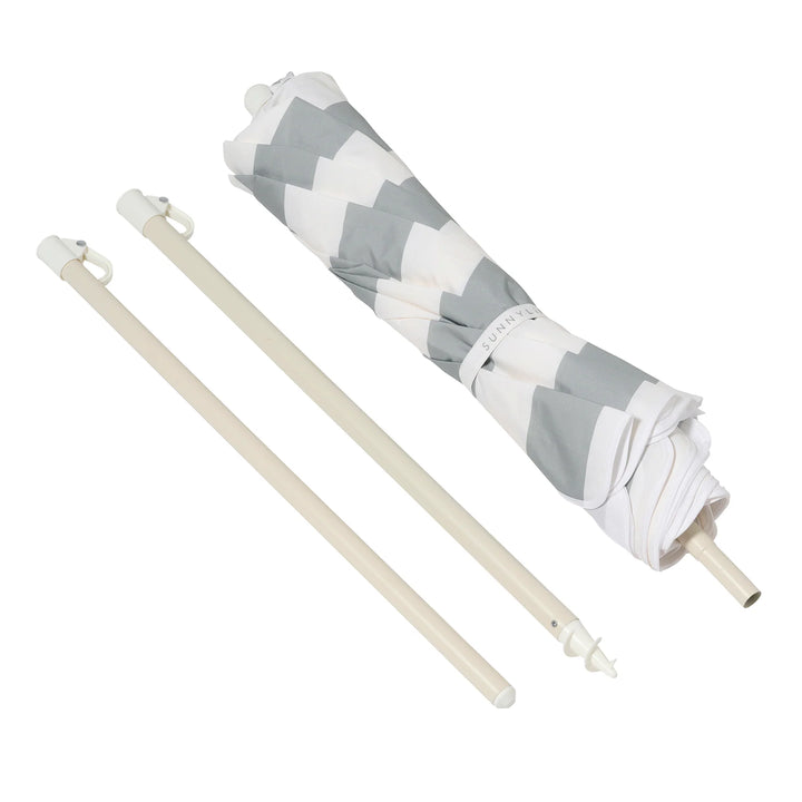 Sunnylife | Compact Beach Umbrella - Sea Sage Stripe | Shut the Front Door