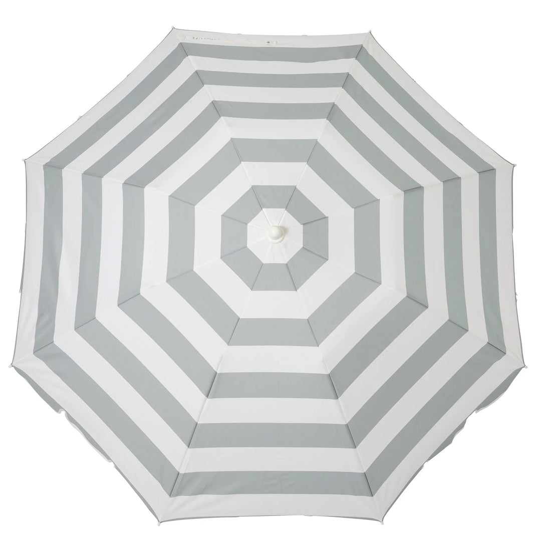 Sunnylife | Compact Beach Umbrella - Sea Sage Stripe | Shut the Front Door