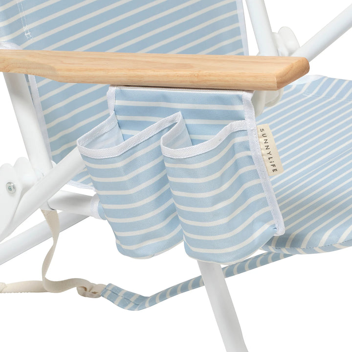 Sunnylife | Deluxe Beach Chair - Blue Stripe | Shut the Front Door