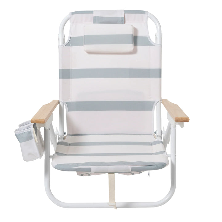 Sunnylife | Deluxe Beach Chair - Sea Sage Stripe | Shut the Front Door